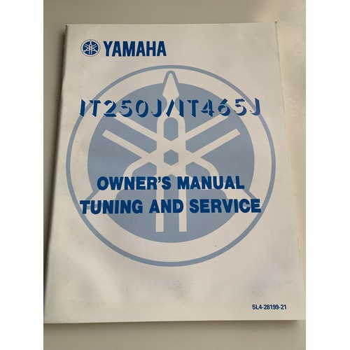 GENUINE YAMAHA  WORKSHOP OWNERS SERVICE MANUAL IT 250 465 J 5L4-28199-21