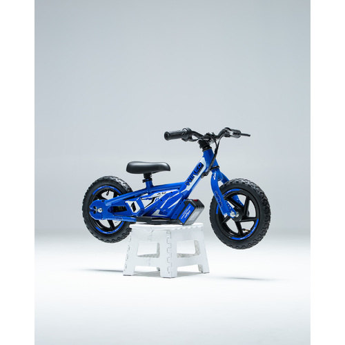 WIRED ELECTRIC BATTERY KIDS BALANCE E BIKE 12 INCH WHEELS SMALL BLUE AGE 2+