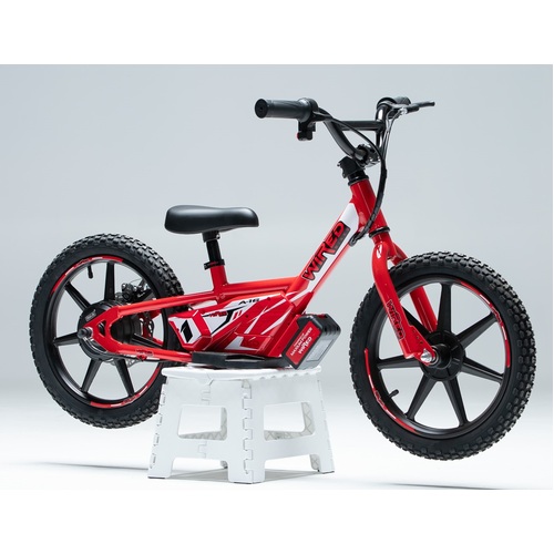 WIRED ELECTRIC BATTERY KIDS BALANCE E BIKE 16 INCH WHEELS RED AGE 4+