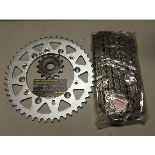 YAMAHA WR 250 F CHAIN AND SPROCKET KIT 14 50  SPROCKETS X RING 520 CHAIN