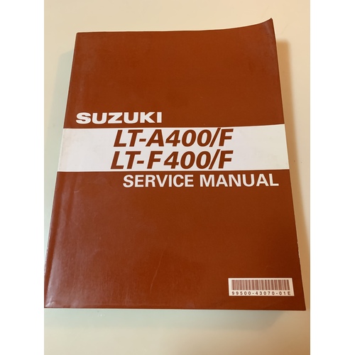 GENUINE SUZUKI LTF LTA KING QUAD 400  WORKSHOP SERVICE MANUAL BOOK CARBY MODEL 07 08