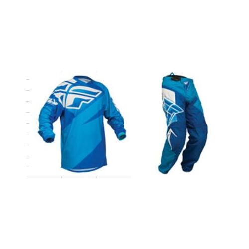FLY RACING F 16 BLUE / WHITE 36 PANTS & XL JERSEY SET BMX VMX MX MTB OFF ROAD
