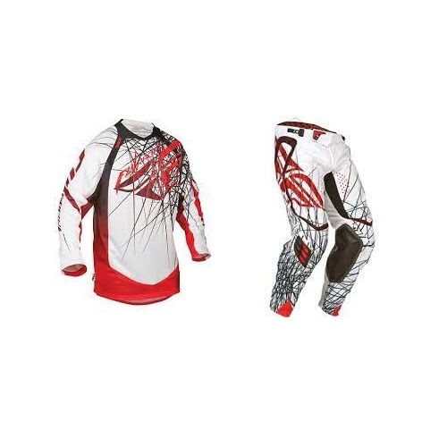 FLY RACING EVO RED WHITE 38 PANTS & XL JERSEY SET BMX VMX MX MTB OFF ROAD