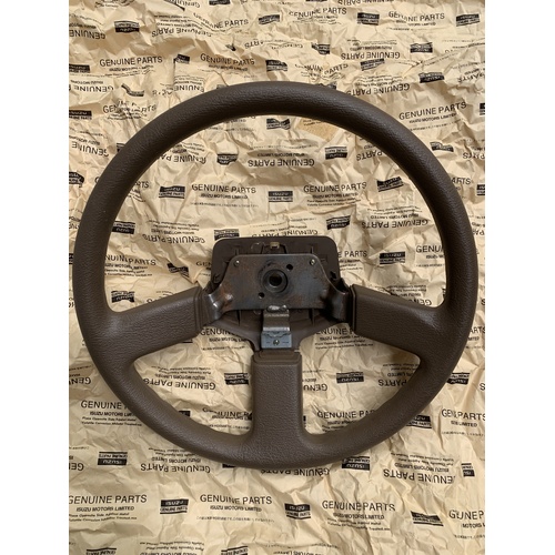 NOS GENUINE IZUZU HOLDEN RODEO STEERING WHEEL TAN / BROWN 8-97009136-0