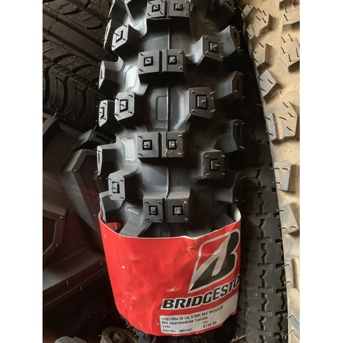 BRIDGESTONE X30R X 30 R MEDIUM MX KTM WR RMX CRFX BURG  REAR TYRE 110 100 18 BATTLECROSS