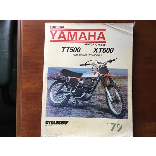 Yamaha TT500 Und XT500 Reparatur Manuell Enduro XT Tt 500 Motorrad Cycleserv 