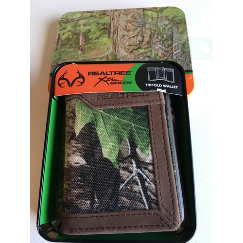 TRI FOLD WALLET  HUNTING - CAMO - REALTREE XTRA GREEN TIN