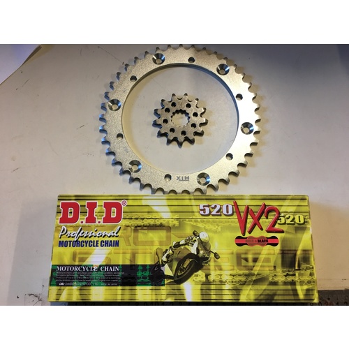 YAMAHA RAPTOR 660 CHAIN AND SPROCKET SET DID vx3 13 FRONT 40 T REAR