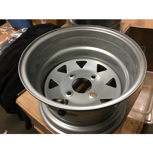 12 INCH X 7 WIDE ATV REAR RIM STD AXLE OFF SET 2 + 5 TRX YFM LTF