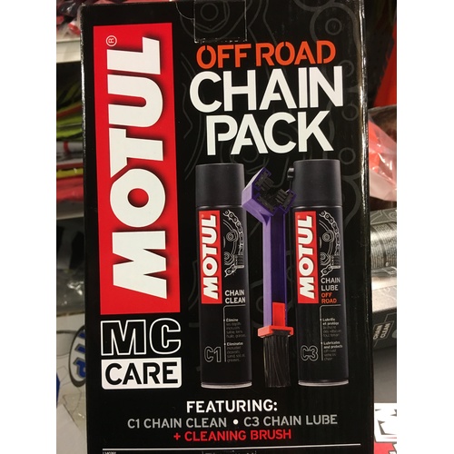 MOTUL OFF ROAD CHAIN CARE PACK LUBE CLEANER BRUSH