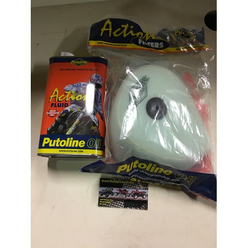 HONDA CRF 450 250 X  R PUTOLINE AIR FILTER & 1L FILTER OIL TIN 