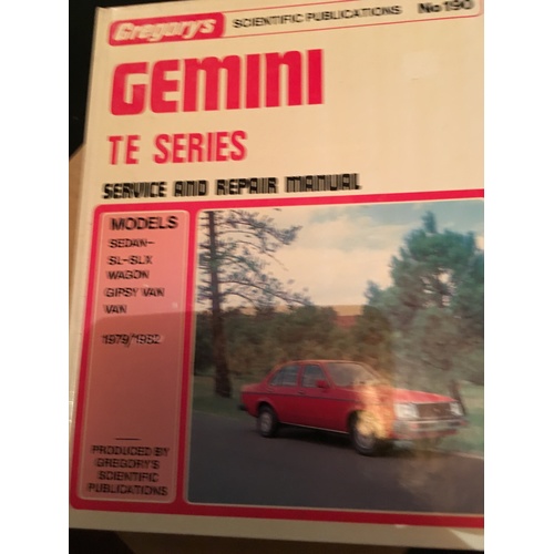 TE SERIES GEMINI 1979-82-GREGORYS  WORKSHOP MANUAL