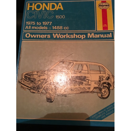 HONDA CIVIC 1500 1975-77 HAYNES  WORKSHOP MANUAL