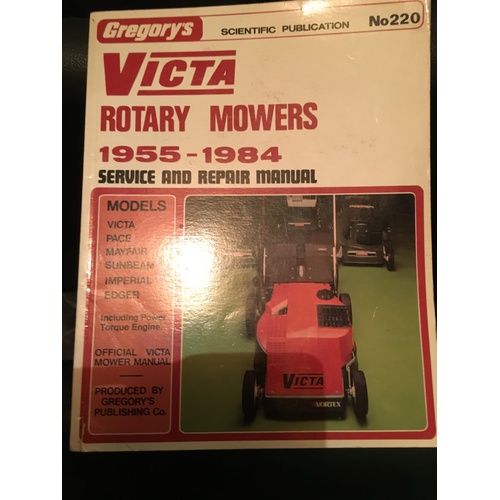 VICTA ROTARY MOWER 1955-84 GREGORYS SP  WORKSHOP MANUAL