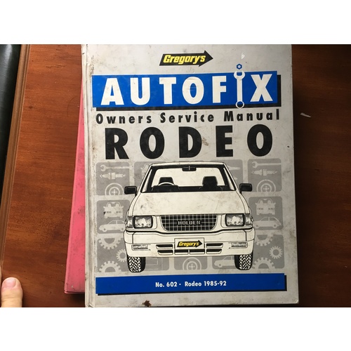 RODEO 1985 92 AUTOFIX GREGORYS WORKSHOP MANUAL