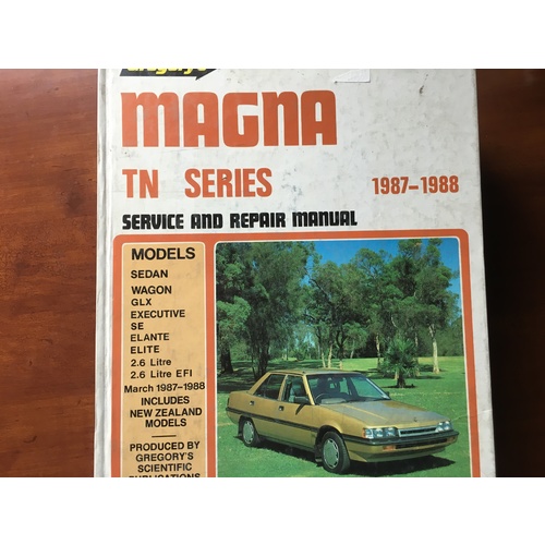 MAGNA TN 1987 88 GREGORYS WORKSHOP MANUAL