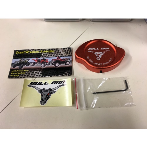 ORANGE  ALLOY RADIATOR CAP COVER EURO TYPE , KTM BERG HUSKY BLING