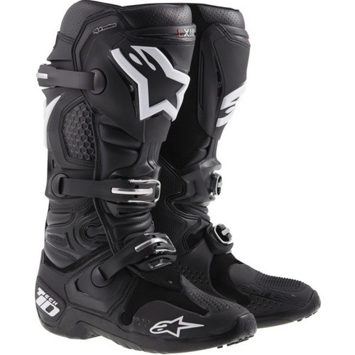 ALPINESTARS TECH TEN 10 OFF ROAD MX DIRT BIKE BOOTS BLACK 12