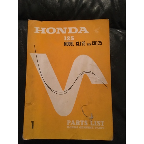 HONDA CL125 new CB125  PARTS  MANUAL-