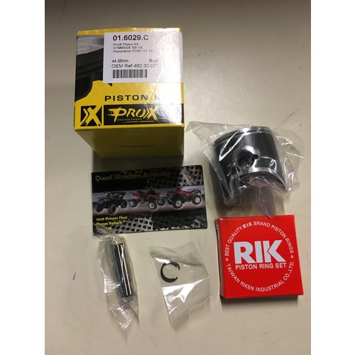 PRO X PISTON & RING SET  KTM 65 SX 09 - 18 HUSQVARNA TC 65 SIZE D 44.99