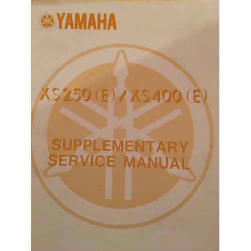YAMAHA XS250E XS400E SUPPLEMENTARY SERVICE    MANUAL