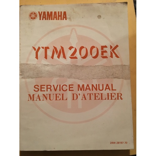 YAMAHA YTM200EK SERVICE    MANUAL