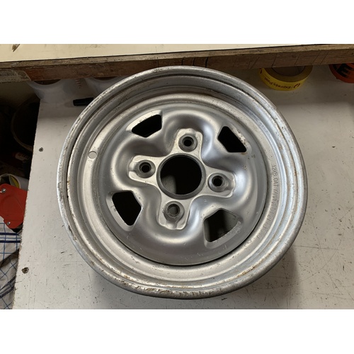 YAMAHA GRIZZLY 550 - 660 - 700 FRONT ALLOY RIM 12 INCH X 6 DENTS DINGS FLAT SPOTS SPARE