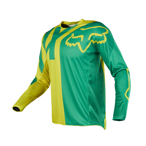 FOX RACING 360 PREME 2018 JERSEY GREEN / YELLOW - AUSSIE SIZE ADULT LARGE 