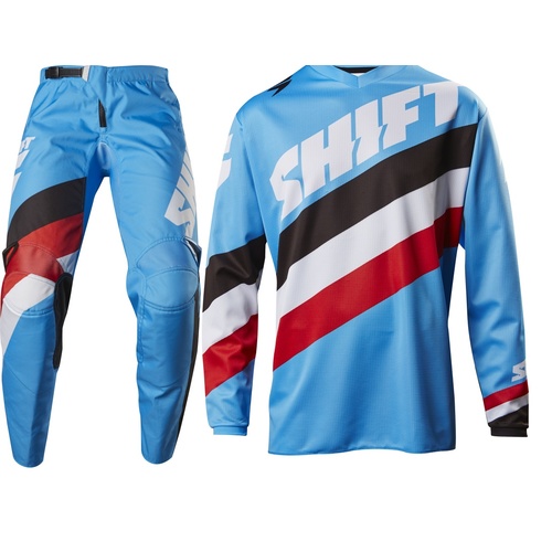 SHIFT MX OFFROAD RACE WHIT3 TARMAC BLUE / STRIPES EXTRA LARGE JERSEY 36 PANTS
