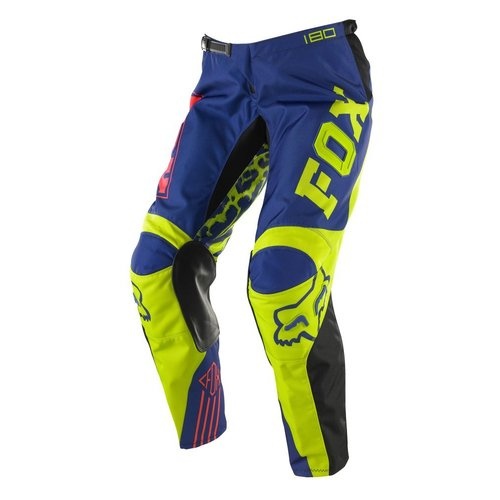 KIDS 180 GIRLS FOX RACING BLACK / BLUE / YELLOW  MX PANTS   SIZE 5