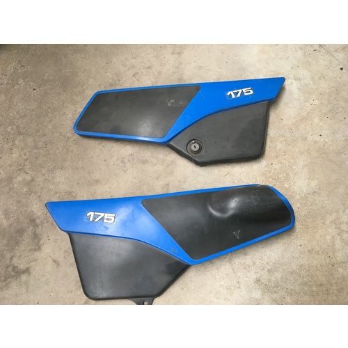 YAMAHA DT 175 THIS LISTING IS FOR THE USED BLUE LEFT RIGHT SIDE COVER