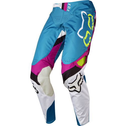 FOX RACING 360  ROHR  WHITE TEAL RETORO MX OFF ROAD PANTS SIZE 38