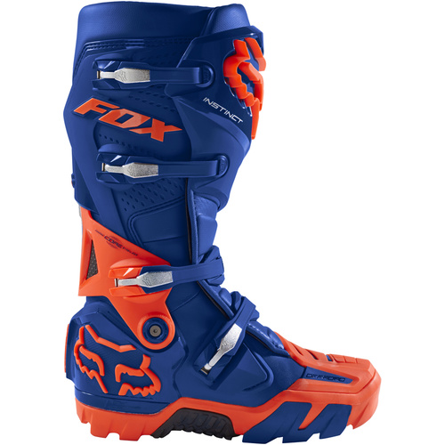 FOX INSTINCT OFF ROAD ENDURO BLUE ORANGE SIZE 11 BOOTS REAR GRIP ON SOLE SALE CHEAP