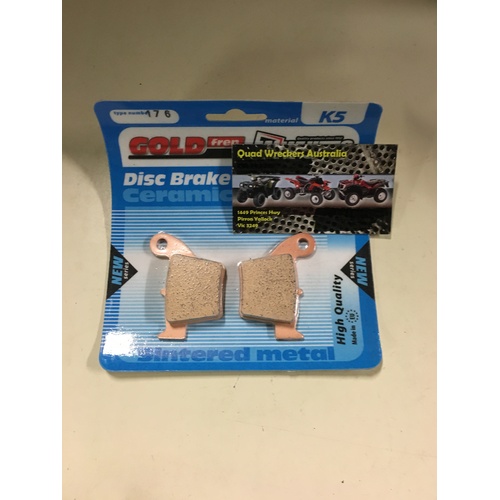 HONDA CRF CR 125 150 250 450  GOLD FREN K5 REAR BRAKE PADS 176