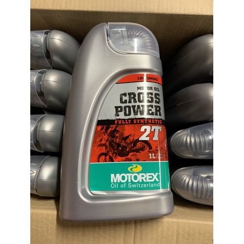 MOTOREX CROSS POWER 2 STROKE SYNTHETIC 1 LITRE KTM GASGAS HUSKY YZ KX CR RM TE SHERCO BETA