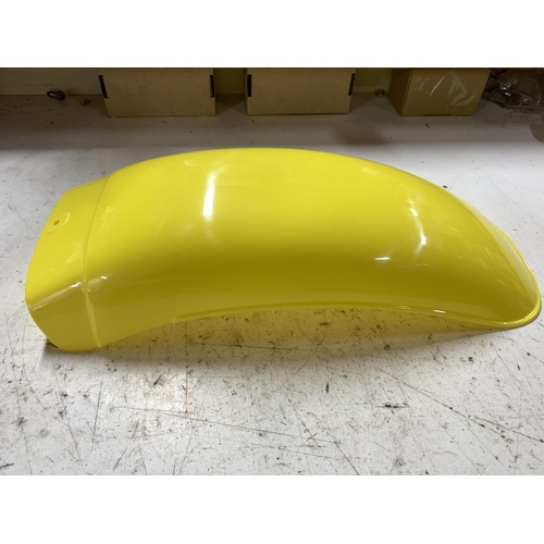 YELLOW MINI BIKE REAR PLASTIC GUARD FENDER UNI FIT NOT OEM SIMULAR TO SUZUKI DS 80