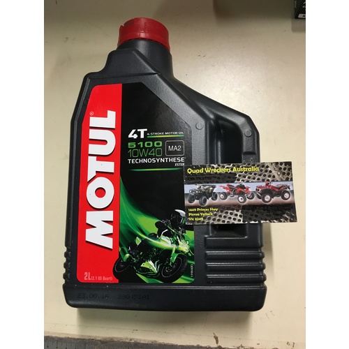 MOTUL 5100 10W 40 FOUR STROKE ESTER SYNTHETIC ENGINE OIL KTM YZF RMZ CRF 2 LITRE 