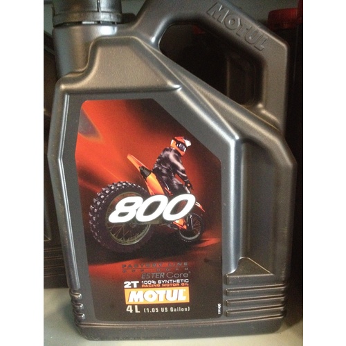 MOTUL 800 TWO STROKE OIL SYNTHETIC ESTER 4 LTR LOW SMOKE KTM YZ RM KX CR 300 EXC