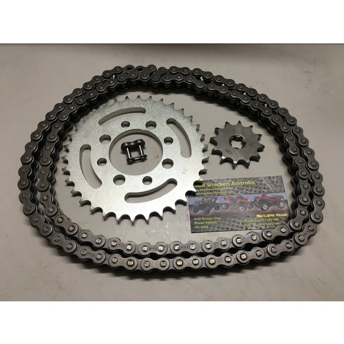 SUZUKI JR 80 & DS 80 CHAIN AND SPROCKET KIT 12 T FRONT 34 T REAR 428 CHAIN 