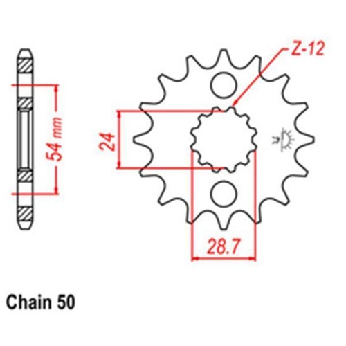 KAWASAKI ZXR ZZR GPZ ZX 14  750 900 100 1000 1400 17 TOOTH FRONT STEEL SPROCKET 