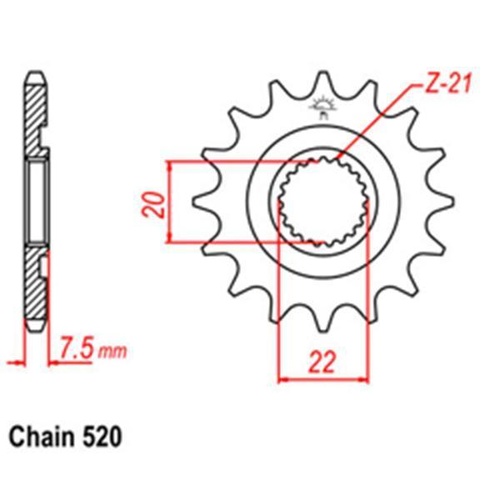 HONDA CR 125 R CRF250 CRFX 12 TOOTH FRONT STEEL SPROCKET 