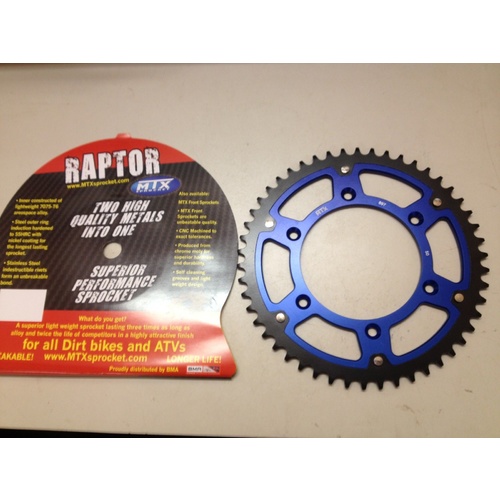 KTM HUSABERG HUSQVARNA 50 T REAR SPROCKET MTX RAPTOR BLUE 250 300 350 450 
