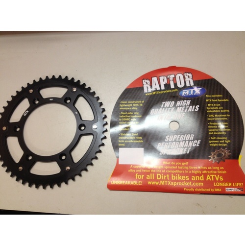 KTM HUSABERG HUSQVARNA 50 T REAR SPROCKET MTX RAPTOR BLACK 250 300 350 450 