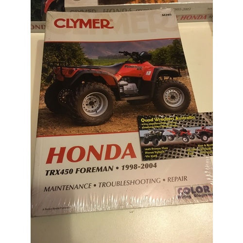 HONDA TRX 450 FOREMAN 1998 - 2004 S ES FM FE CLYMER WORKSHOP MANUAL