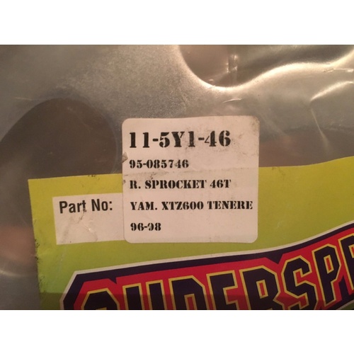 YAMAHA XTZ600 TENERE SUPERSPROX 46 TOOTH REAR SPROKET 96-98