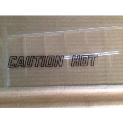 CAUTION HOT GLASS , BAYNE MAREE GLASS SHEET
