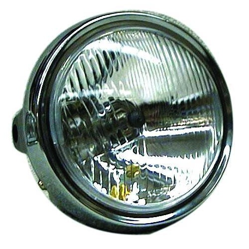 BRAND NEW HEAD LIGHT - 7 INCH ROUND - YAMAHA RD LC ,  ETC WITH GLOBE AND SOCKET