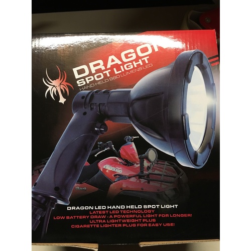 DRAGON ATV 12 VOLT LED SPOT LIGHT HUNTING 980 LUMES  RAIL BLAZER STAR 