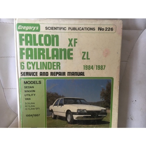 FORD FALCON-FAIRLANE XF-ZL 6CYL GREGORYS  WORKSHOP MANUAL