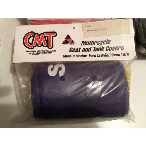 VINYL SEAT COVER  SUZUK I DR 650 SE  1996 - 2013  PURPLE YELLOW
